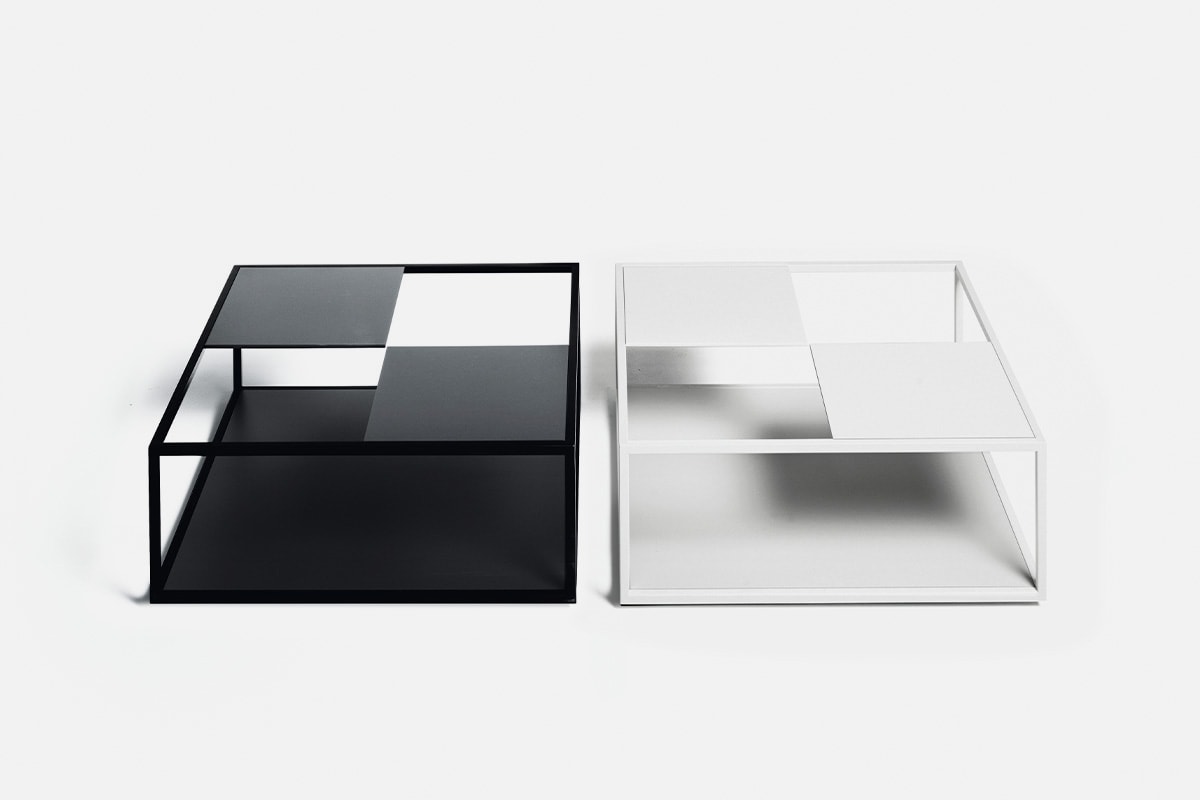 Tetris: square low table designed by Nendo